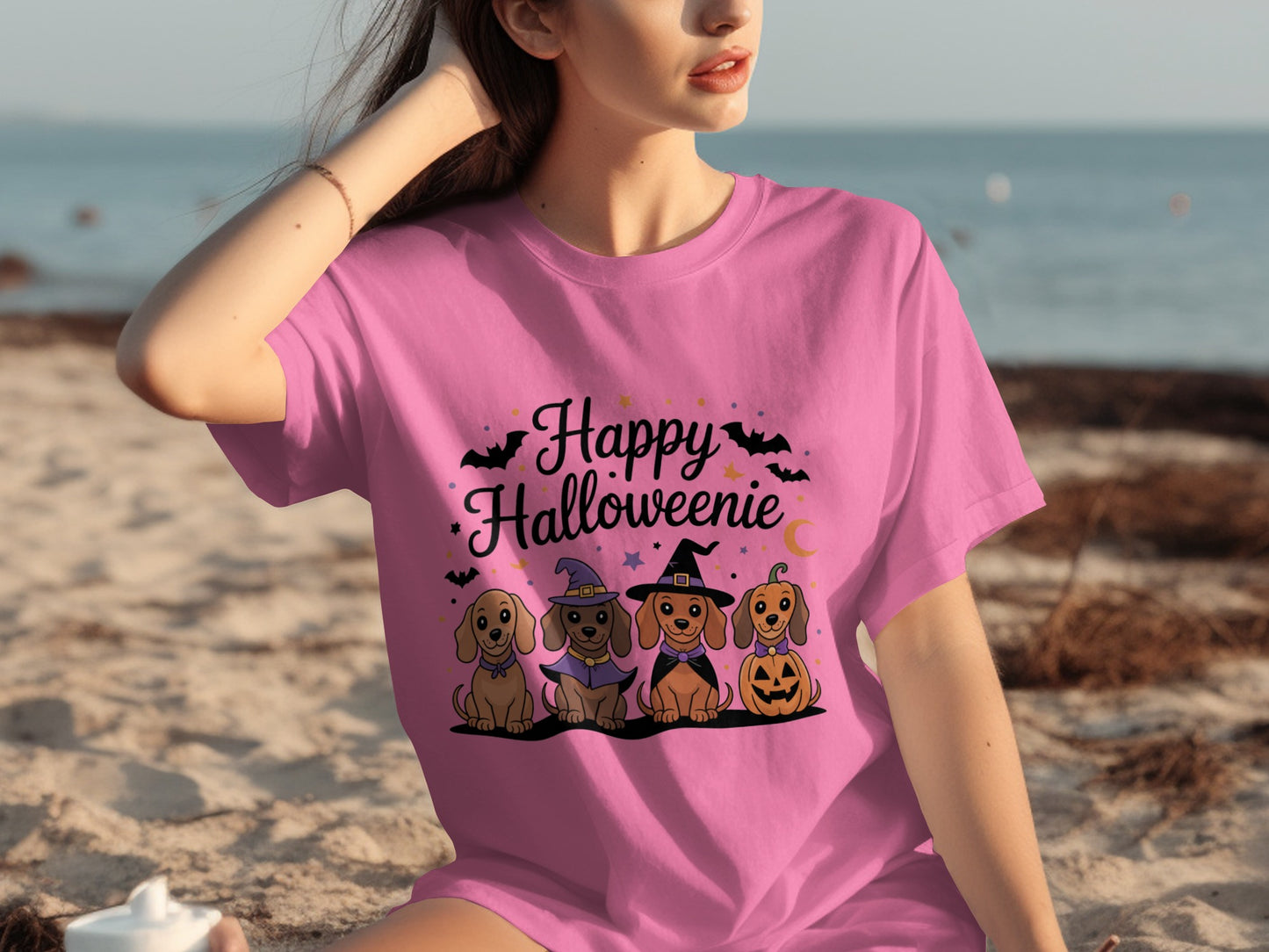 Happy Halloweenie Cute Dachshund Dogs Halloween Shirt