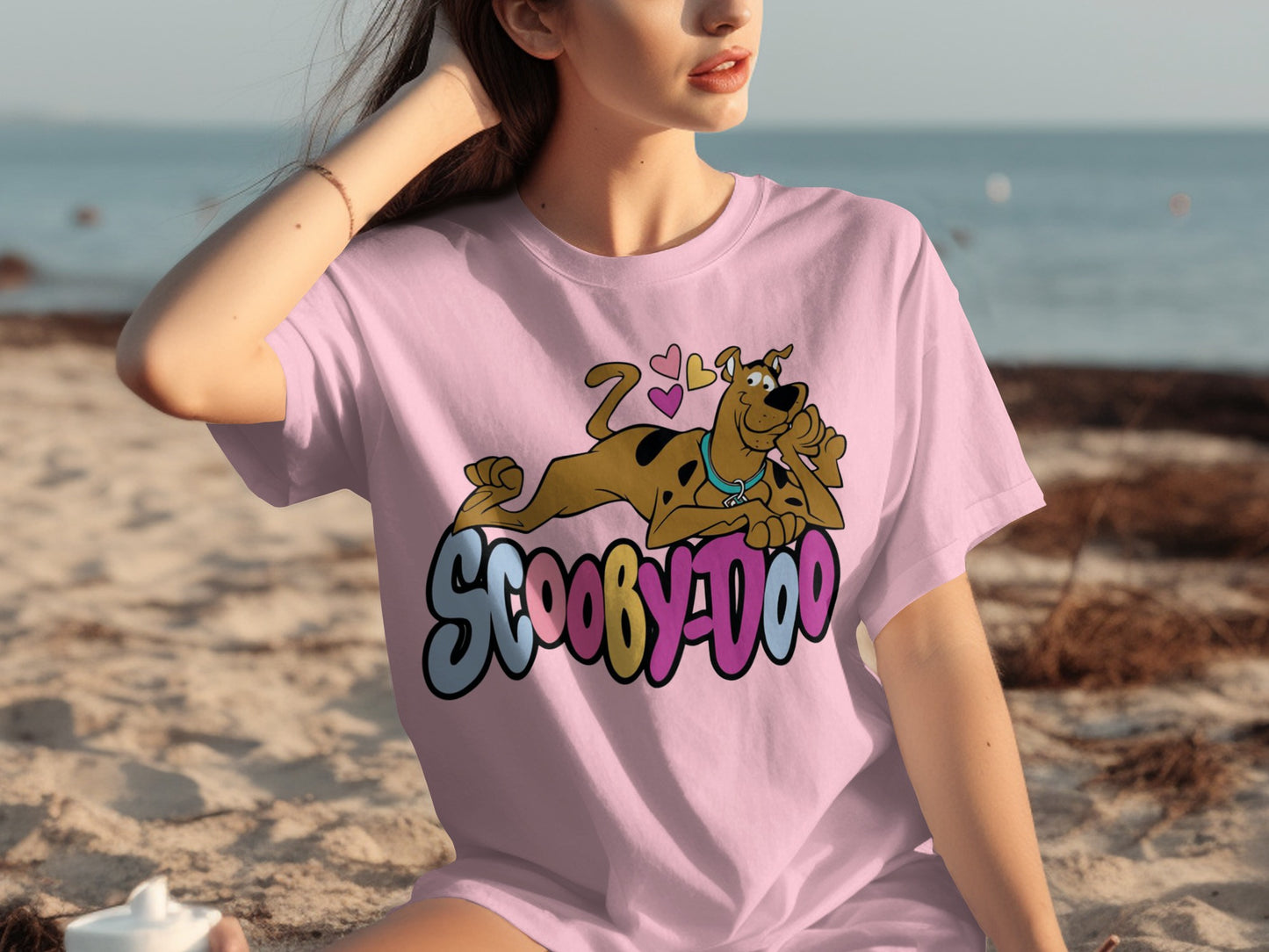 Scooby-Doo Pink Short Sleeve Graphic Tee Shirt