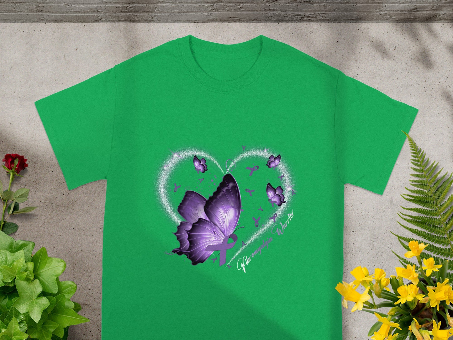 Fibromyalgia Warrior Purple Butterfly Design Shirt