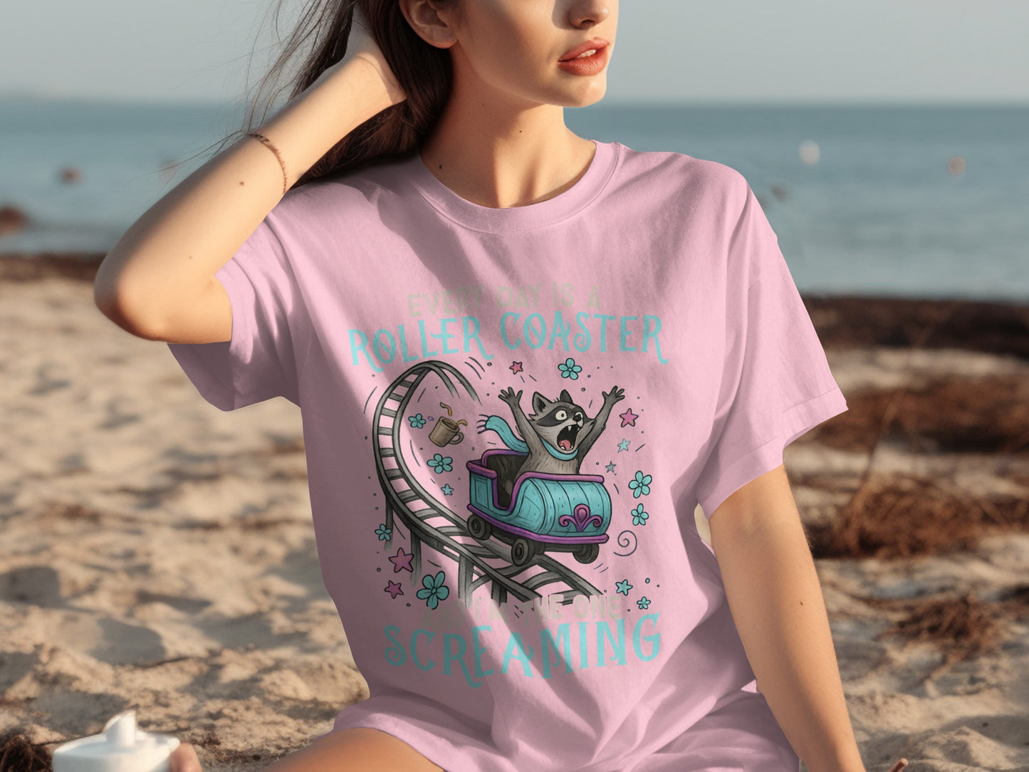 Every Day is a Roller Coaster Screaming T-Shirt