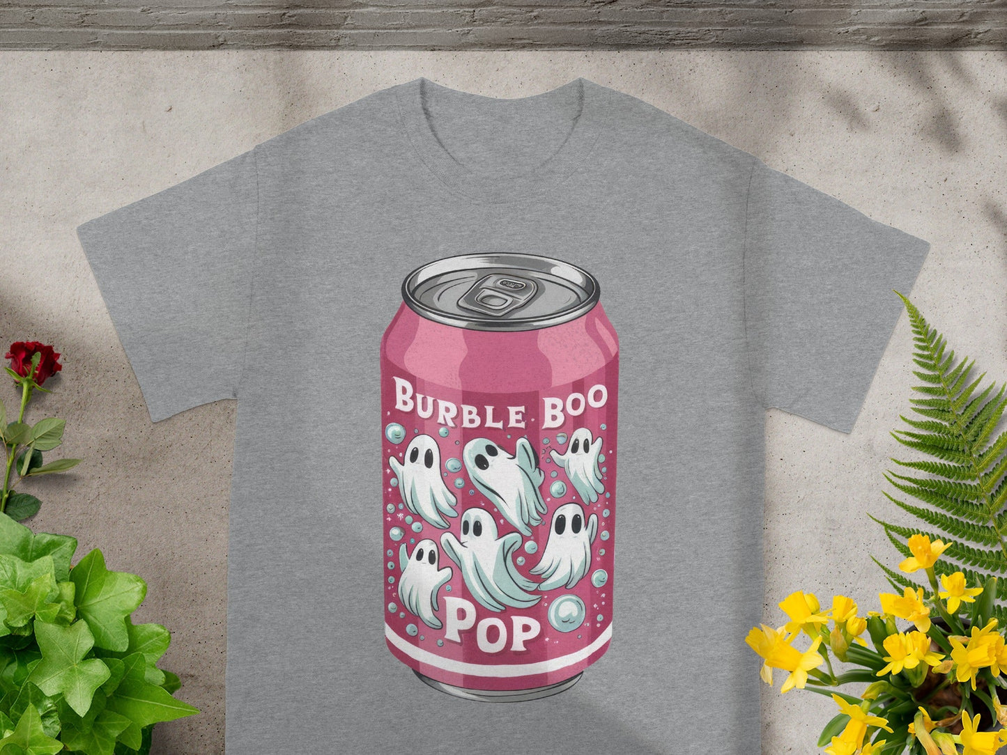 Burble Boo Pop Can with Ghosts Graphic T-Shirt product