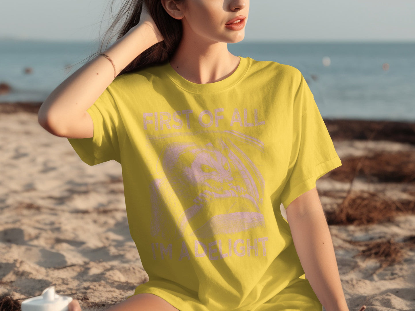 First Of All I'm A Delight Graphic Tee Shirt