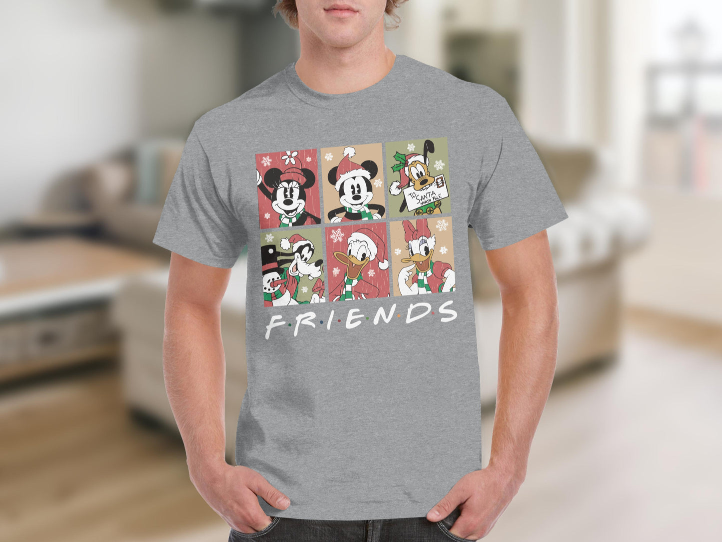 Disney Friends Christmas Characters Graphic Shirt