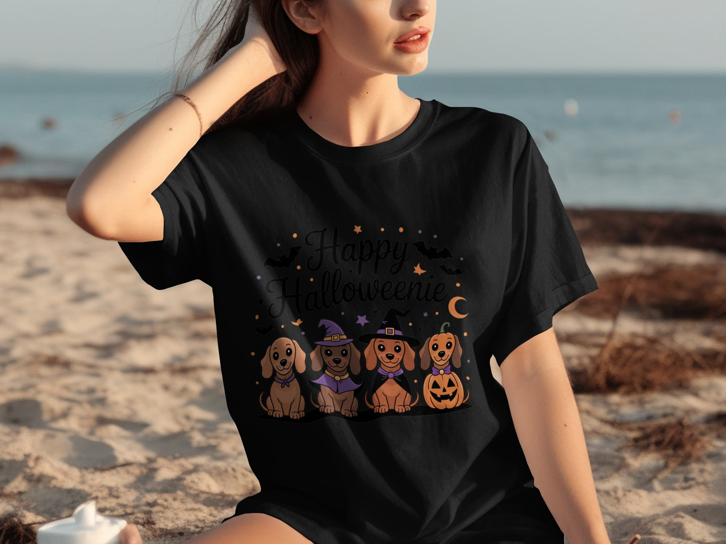 Happy Halloweenie Dachshund T-Shirt Halloween product