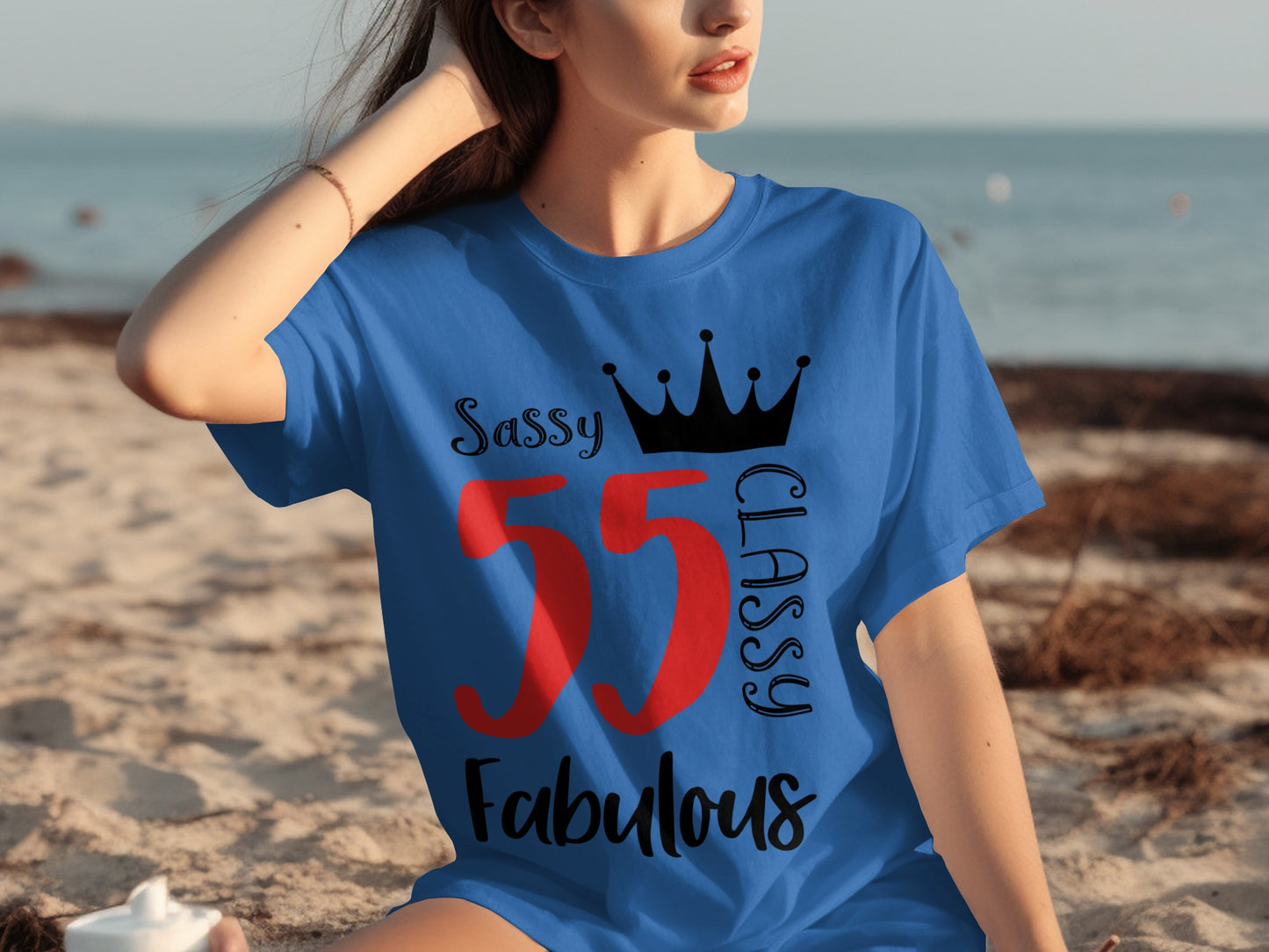 Sassy Classy Fabulous 55 Crown Design T-Shirt