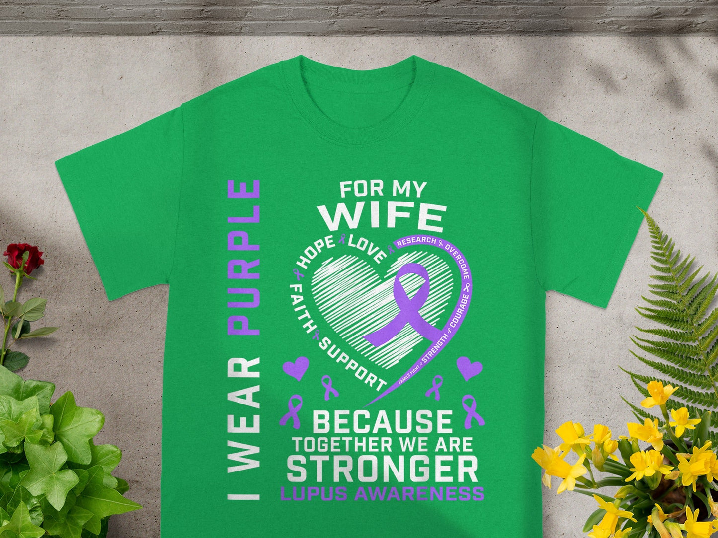 Lupus Awareness I Wear Purple For My Wife T-Shirt