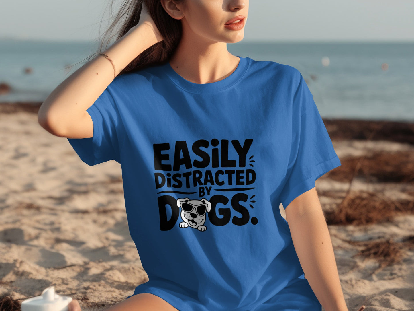 Easily Distracted By Dogs Graphic T-Shirt