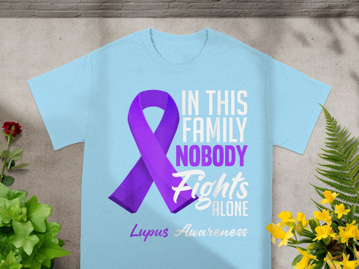 In This Family Nobody Fights Alone Lupus Awareness Shirt