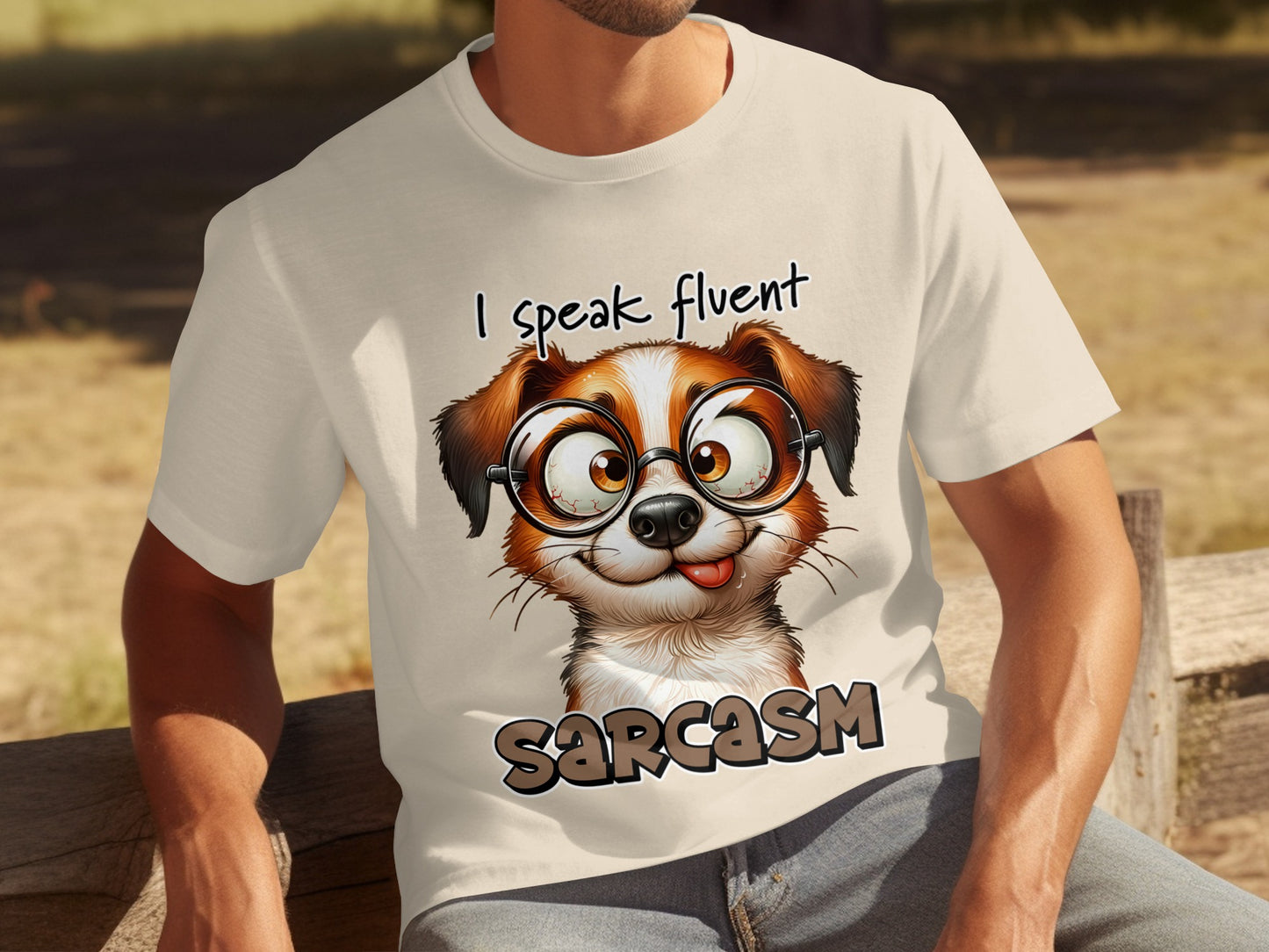 I Speak Fluent Sarcasm Funny Dog Glasses T-shirt