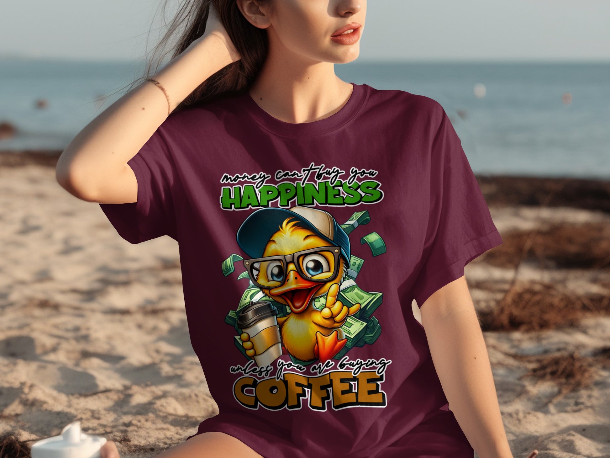 Money Can't Buy Happiness Unless You Buy Coffee T-shirt