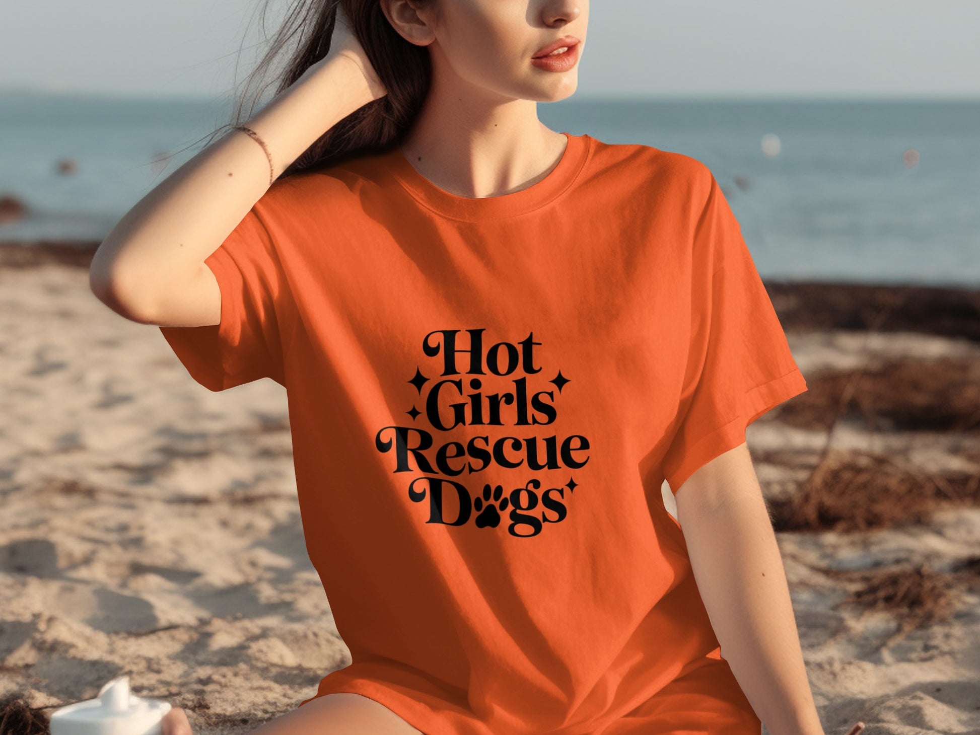 Hot Girls Rescue Dogs Statement T-Shirt