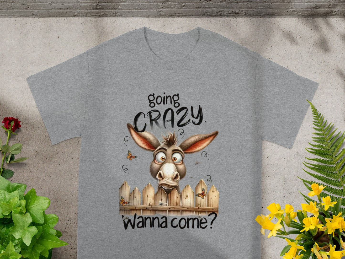 Funny Donkey Going Crazy Wanna Come T-Shirt