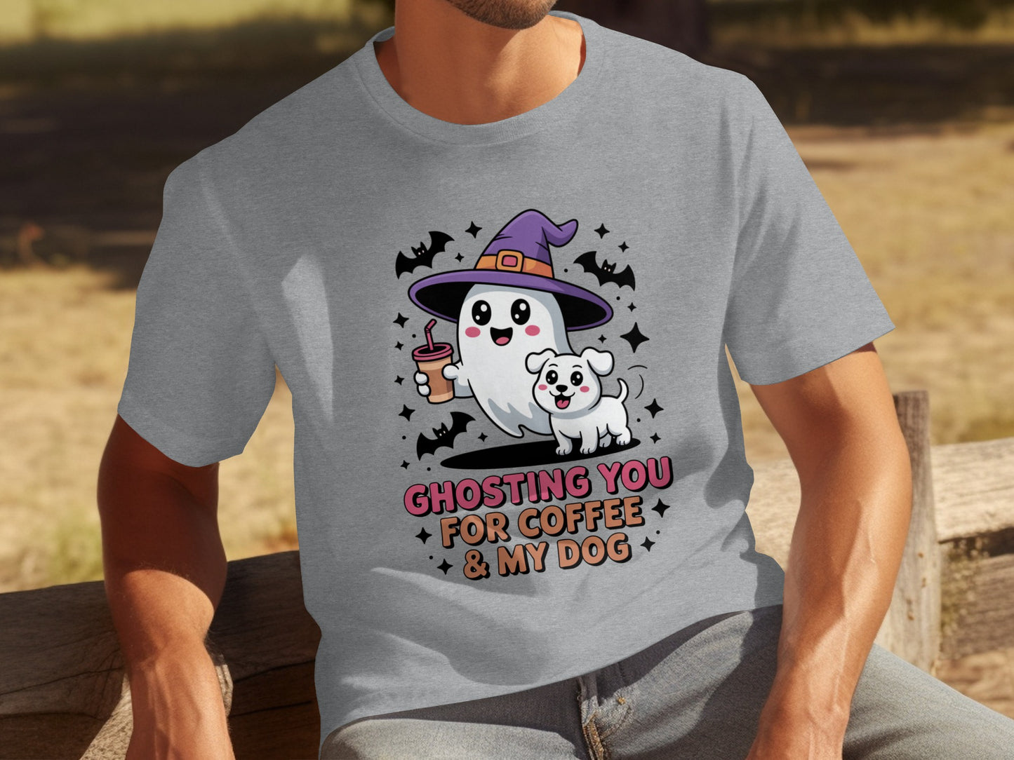 Ghosting You For Coffee and My Dog Halloween T-shirt