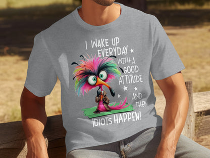 Funny I Wake Up Everyday T-Shirt with Colorful Bird Design