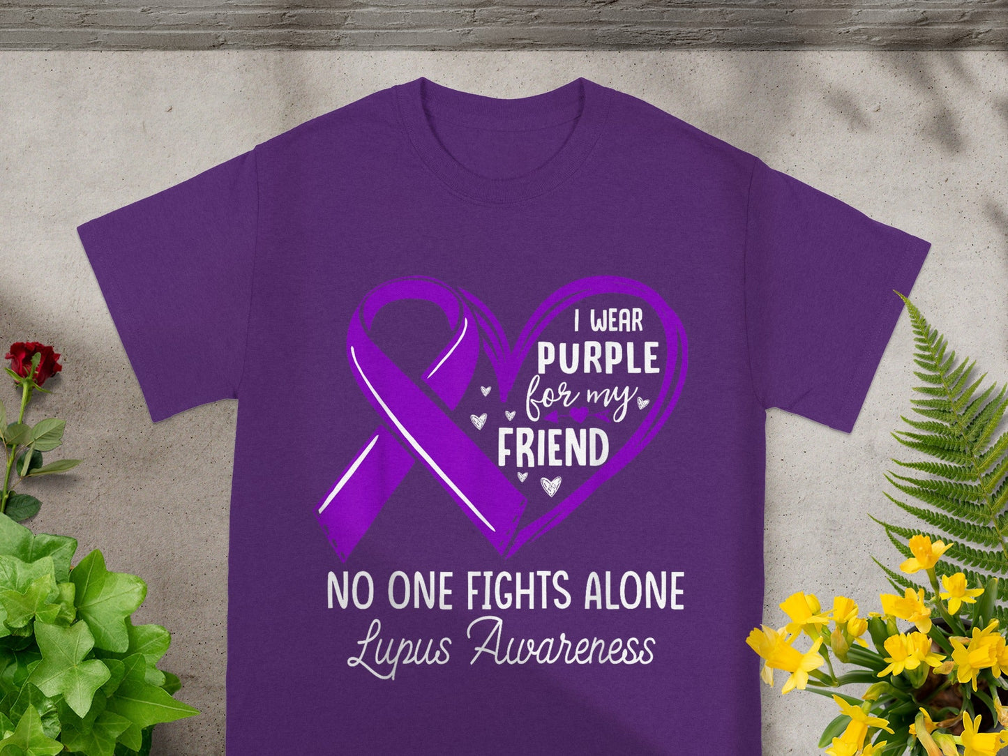 Lupus Awareness I Wear Purple for My Friend T-shirt