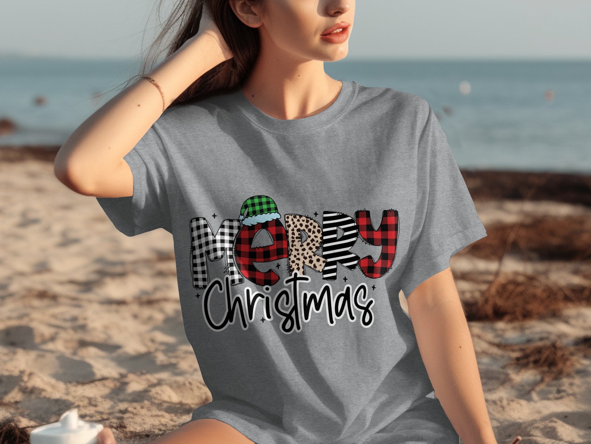 Merry Christmas Graphic Tee Holiday Shirt