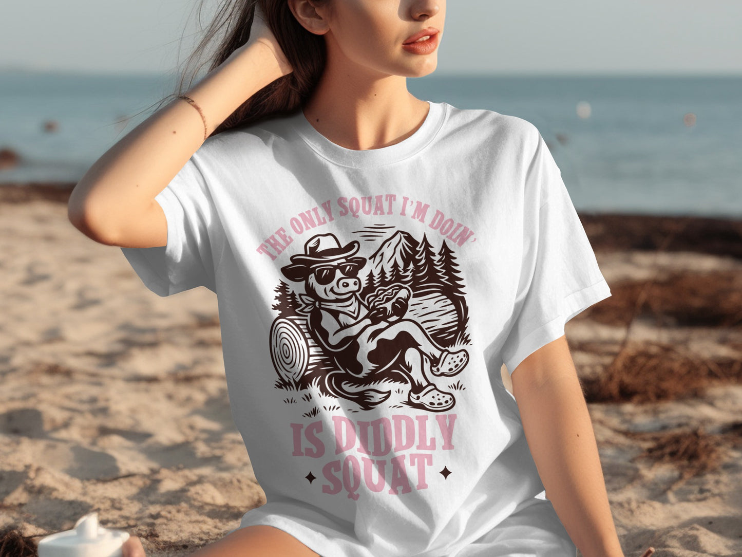 The Only Squat I'm Doin' Is Diddly Squat T-shirt