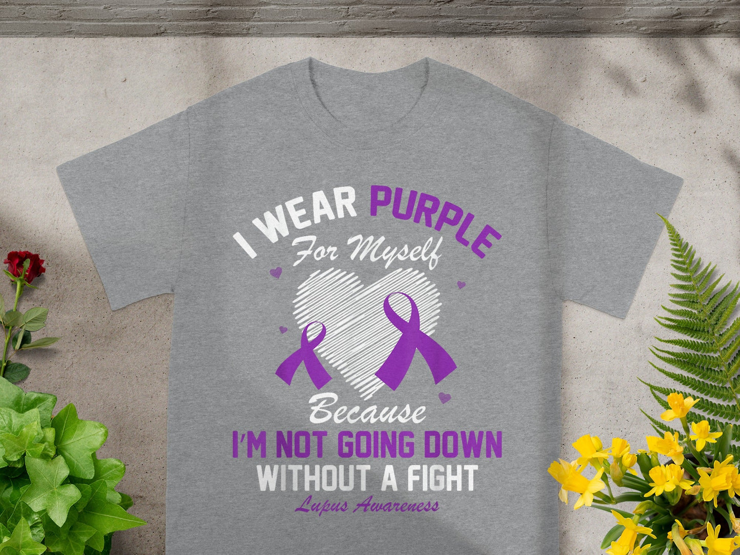 I Wear Purple I'm Not Going Down Without A Fight T-Shirt