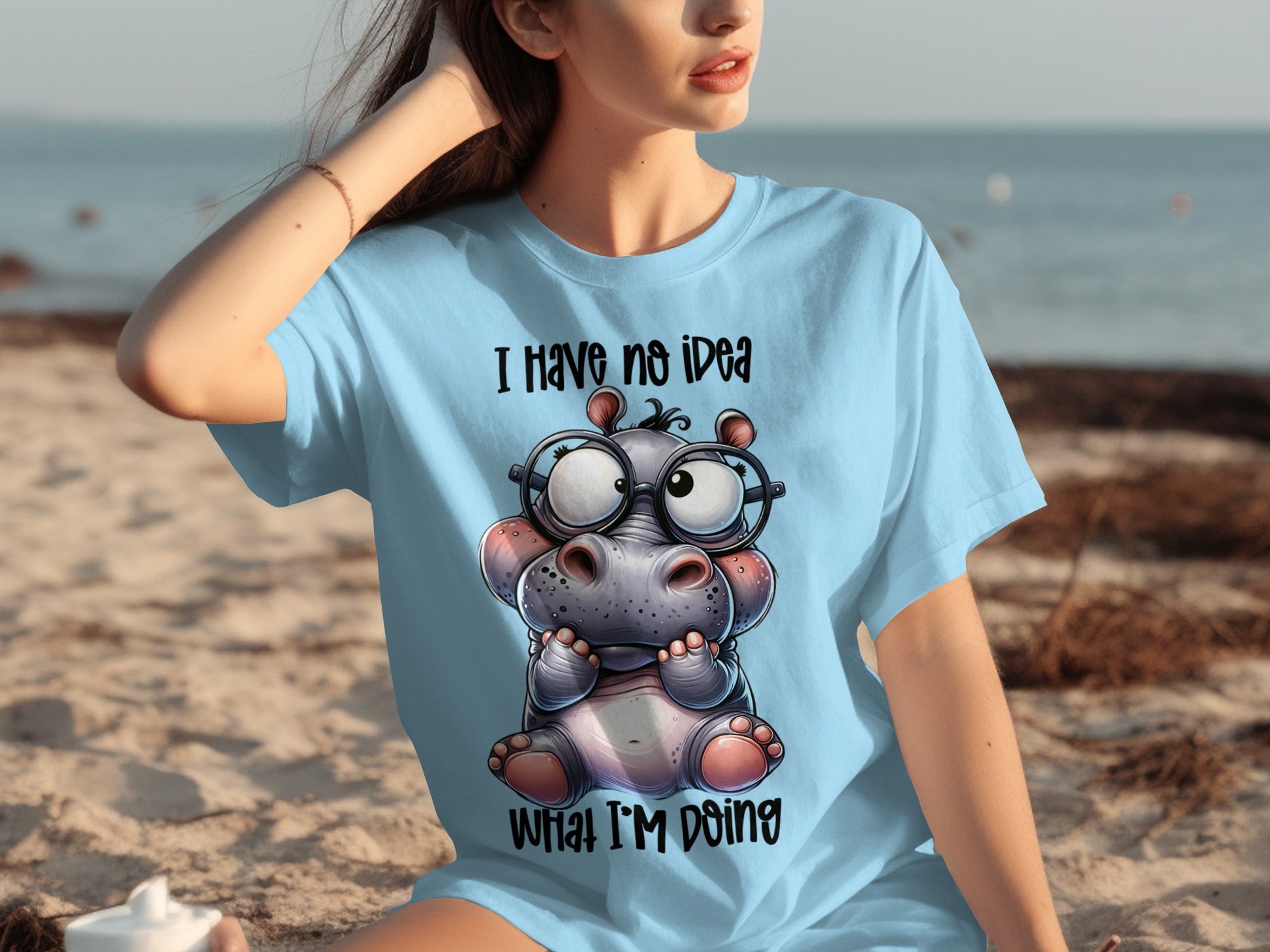 Cute Hippo Graphic with Funny Quote T-shirt
