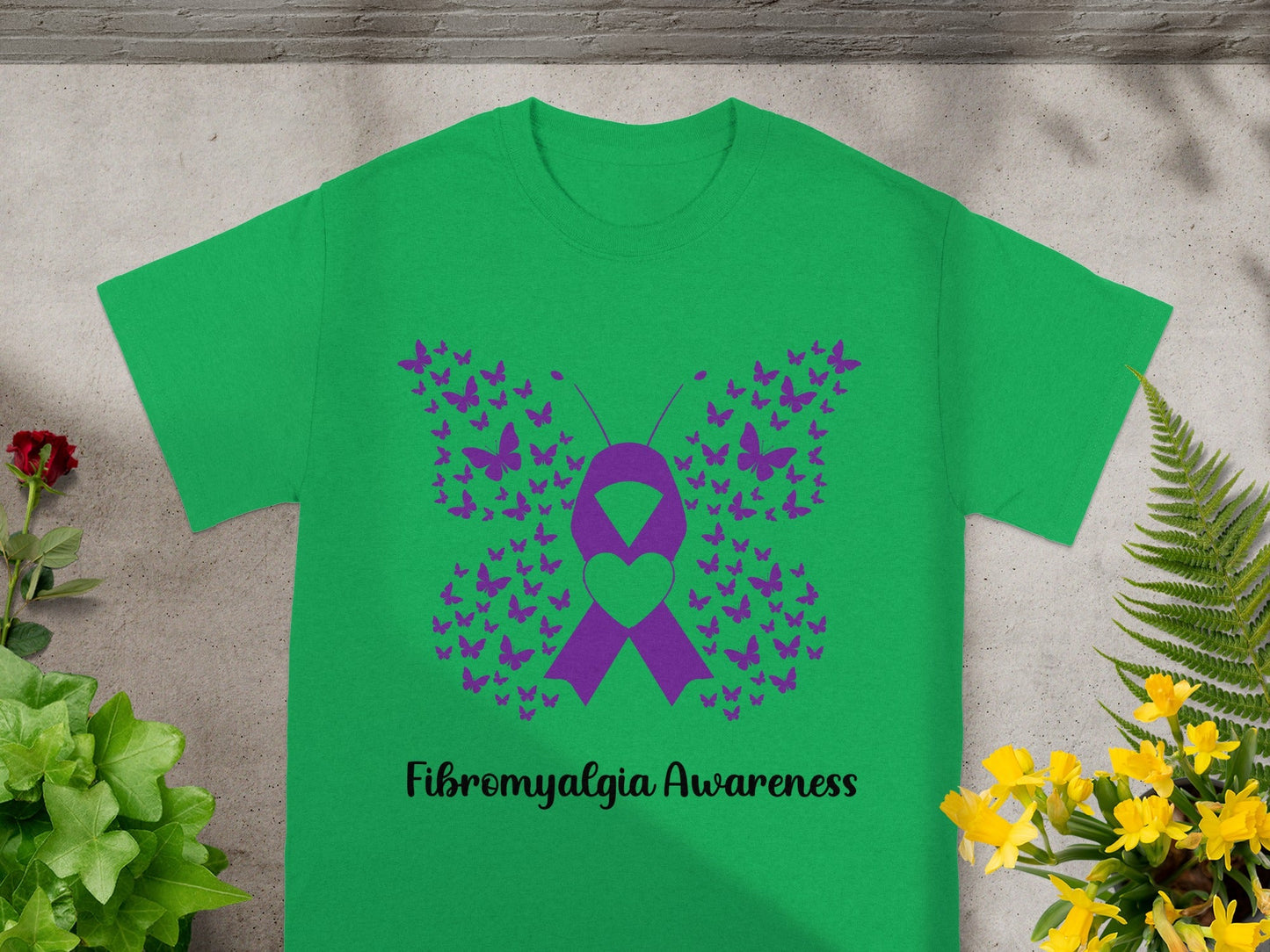 Fibromyalgia Awareness Butterfly Design Shirt
