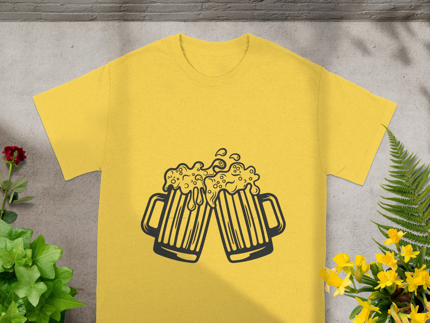 Beer Mug Print Stylish Fun Graphic T-Shirt Product