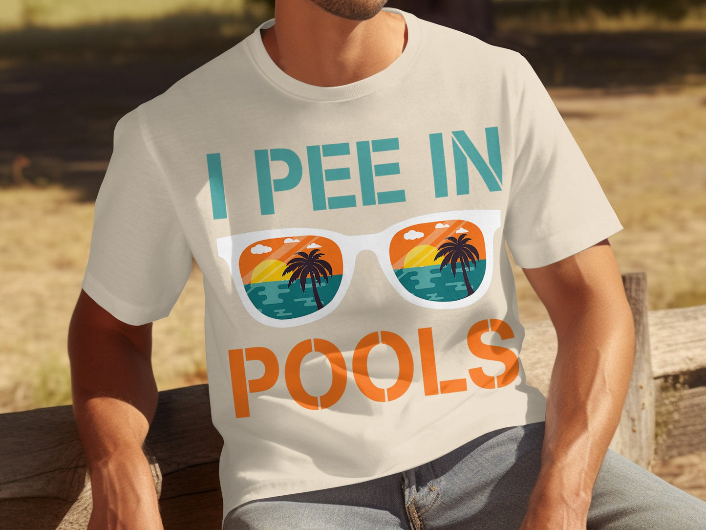 Funny I Pee In Pools Graphic T-Shirt for Summer Fun
