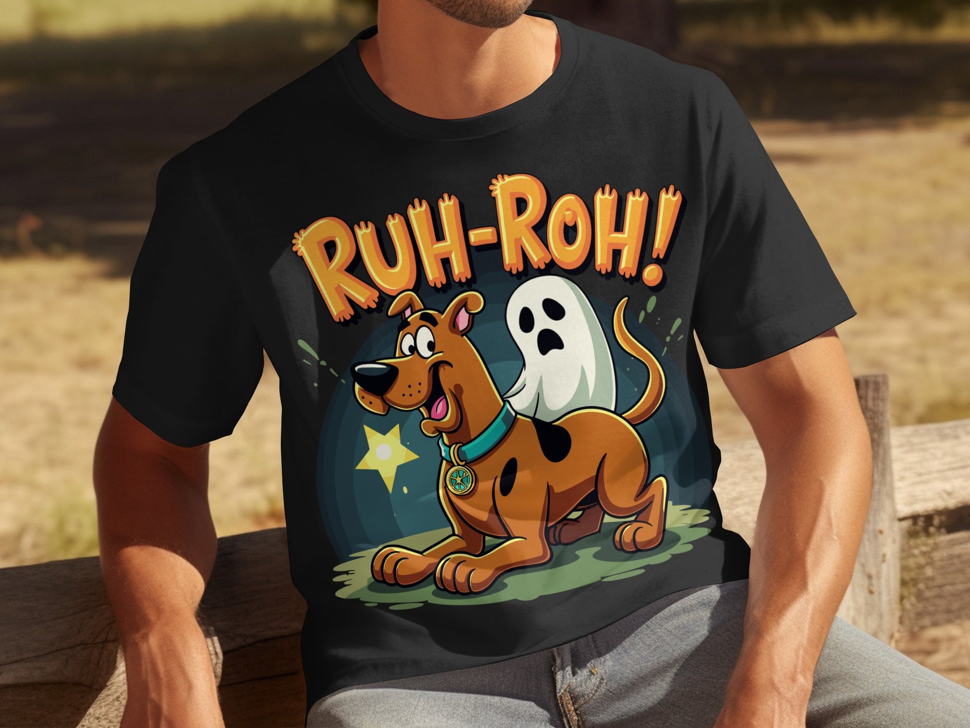 Scooby-Doo Ruh-Roh Graphic T-Shirt Halloween Apparel