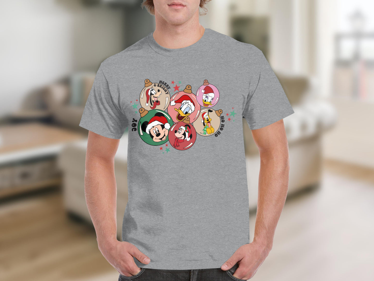 Festive Cartoon Characters Holiday T-Shirt