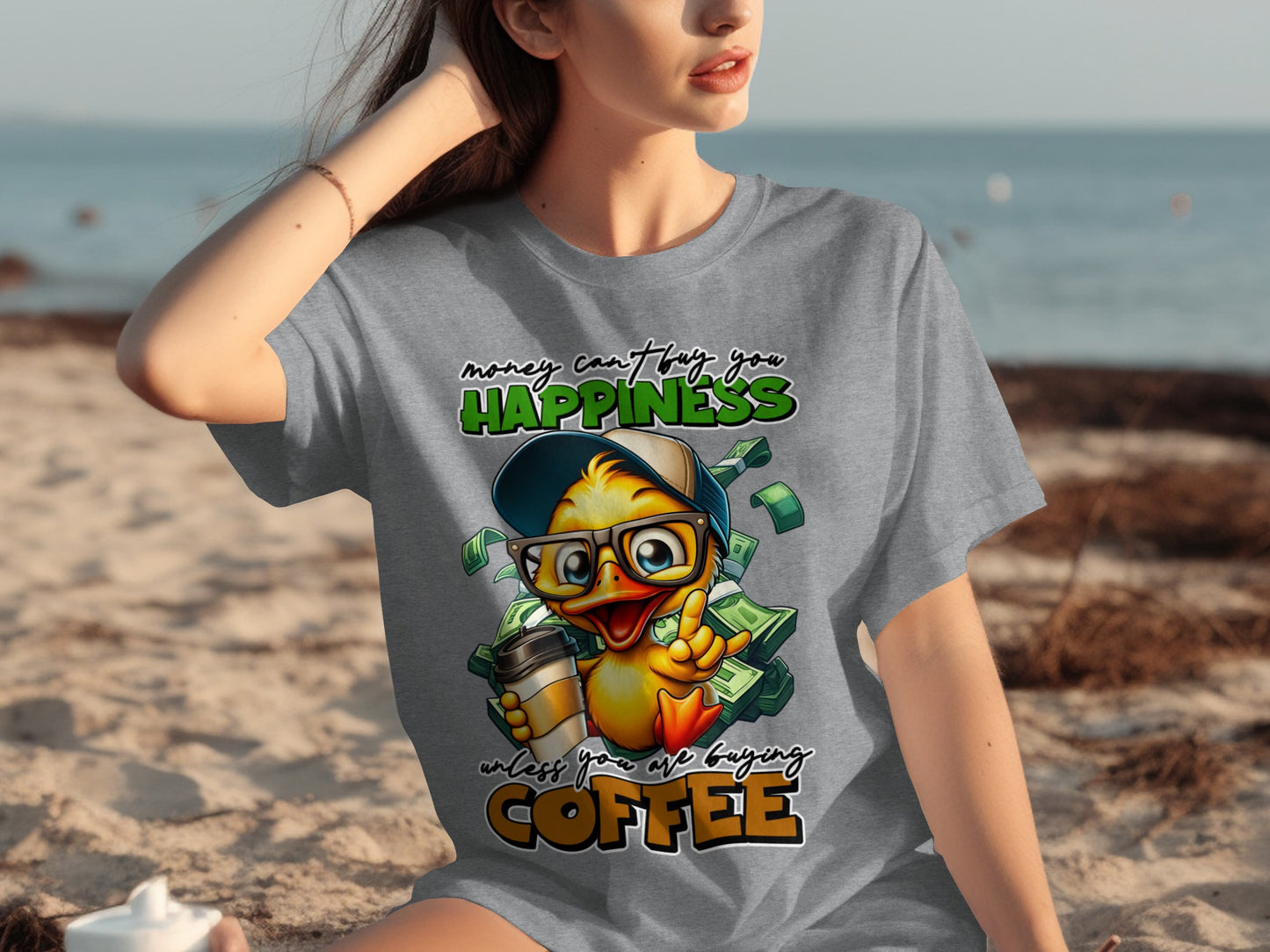 Money Can't Buy Happiness Unless Coffee T-Shirt