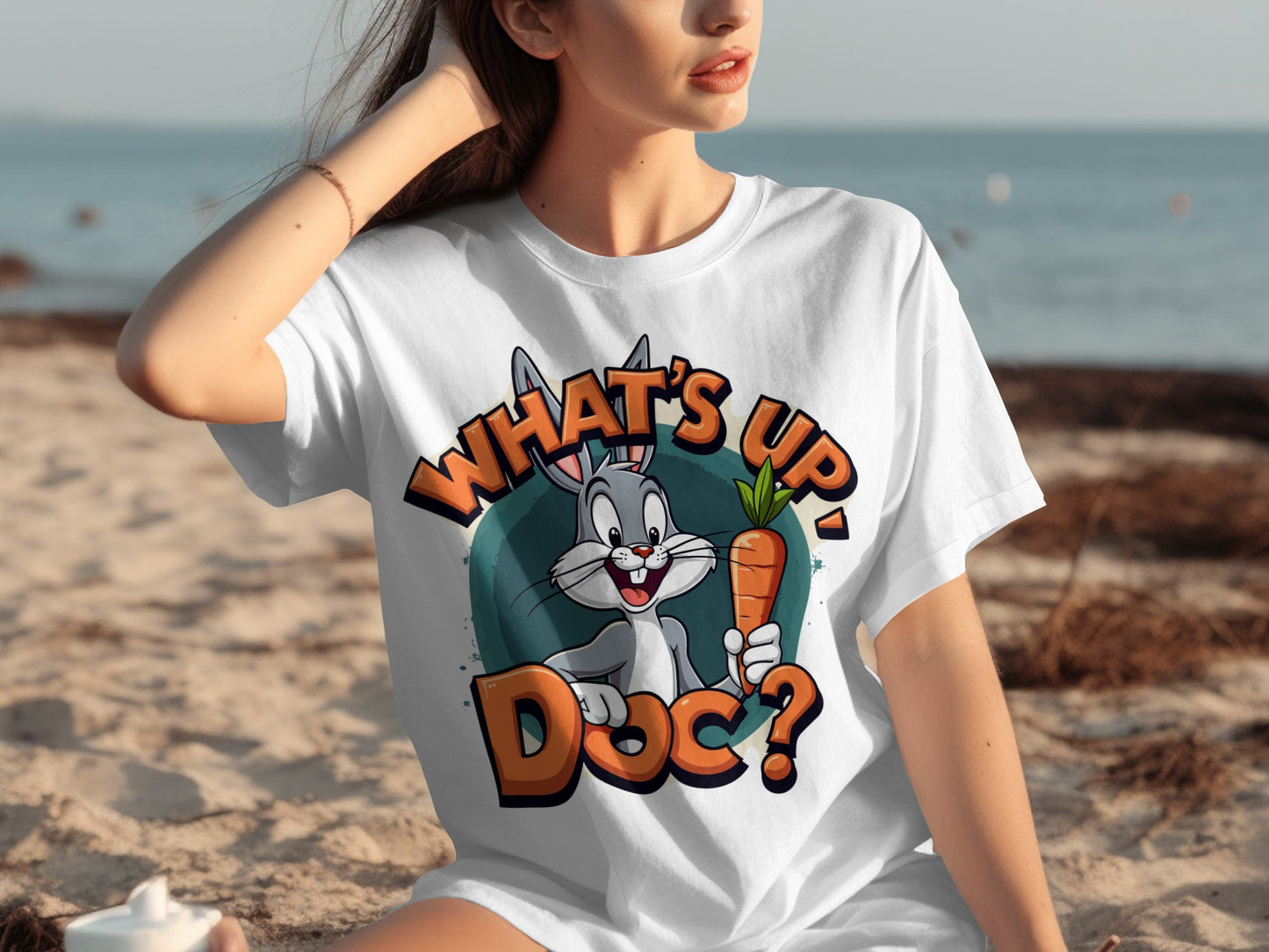 What's Up Doc Bugs Bunny Graphic T-Shirt Design
