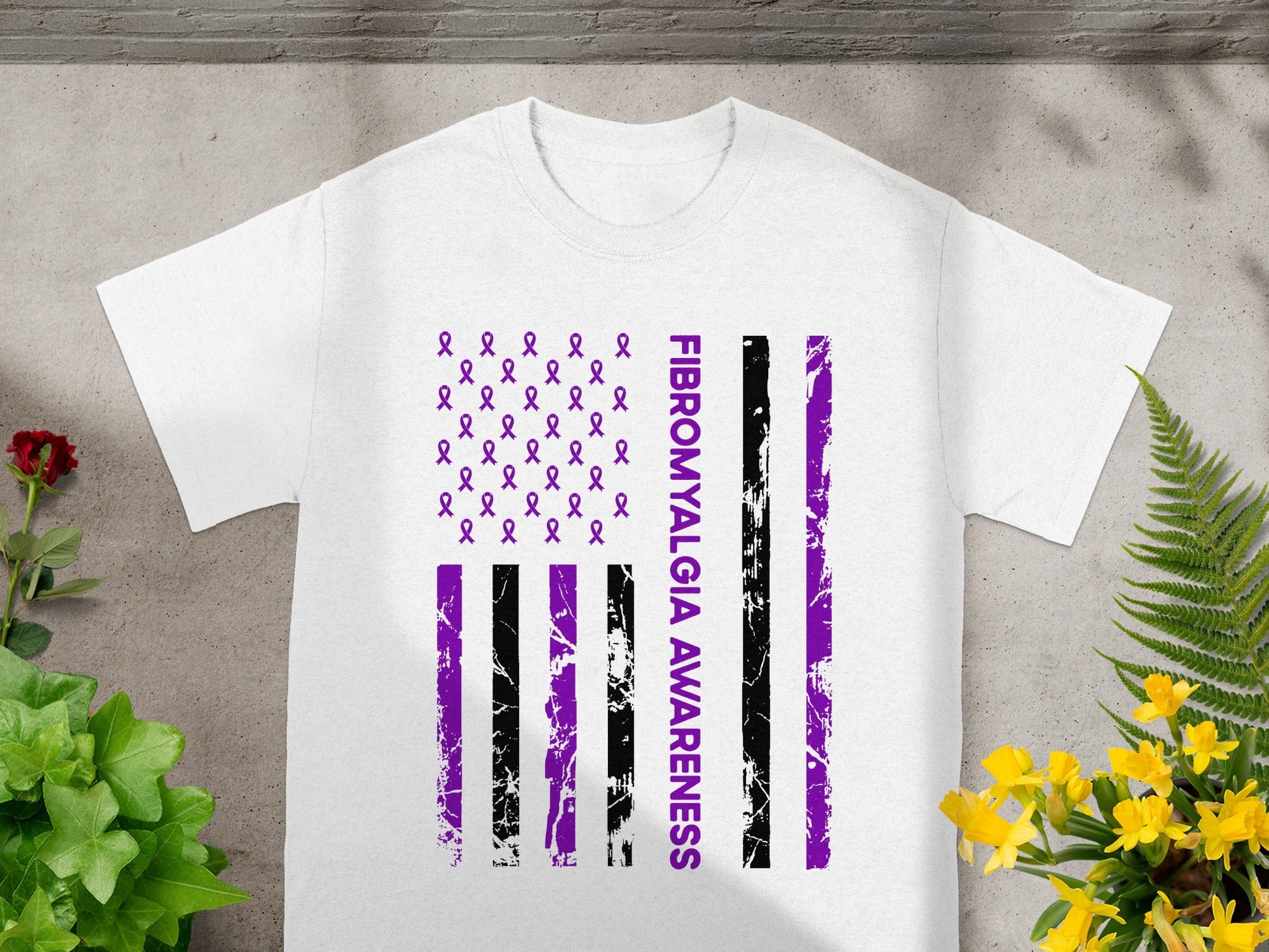 Fibromyalgia Awareness Flag Design T-shirt