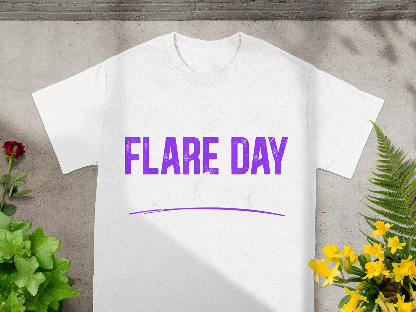 FLARE DAY Graphic White Short Sleeve Comfortable Shirt