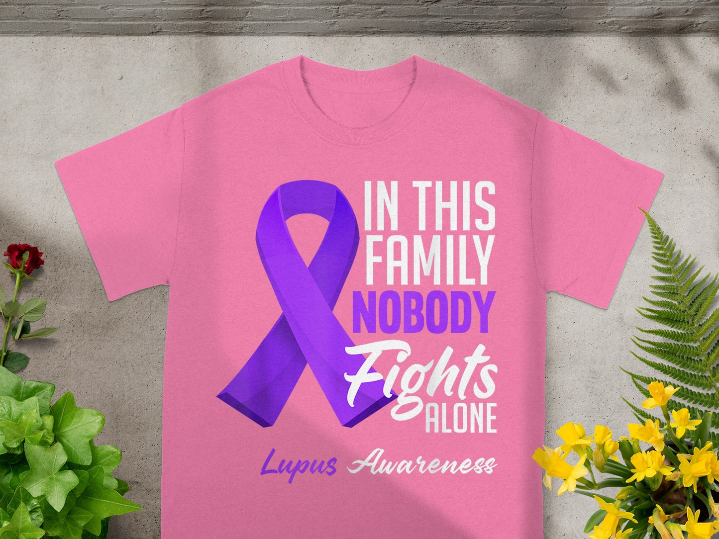 In This Family Nobody Fights Alone Lupus Awareness Shirt