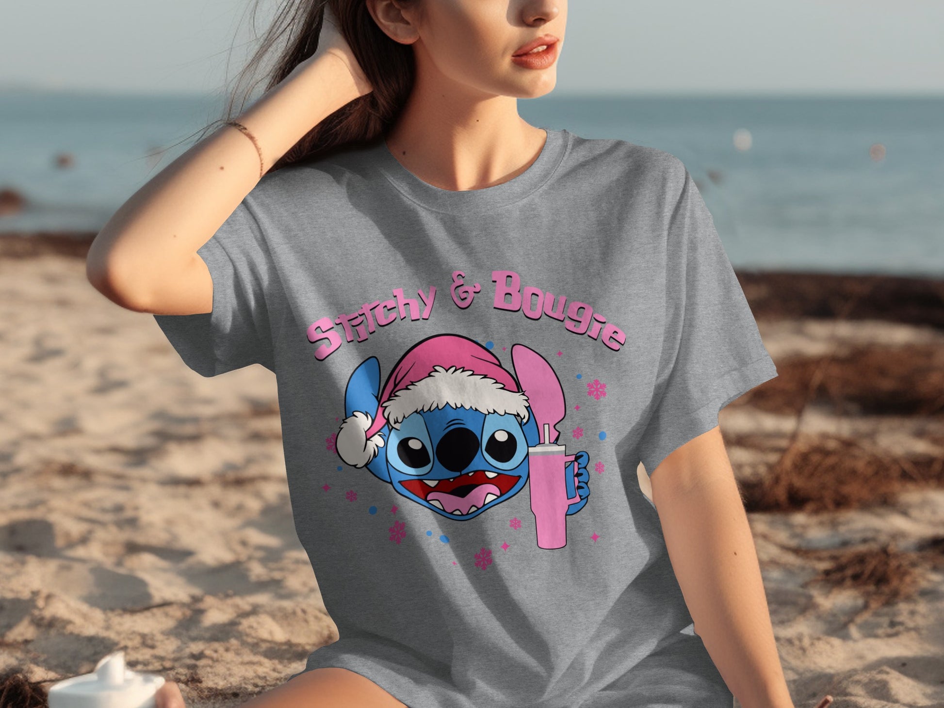 Stichy & Bougie Graphic Christmas T-Shirt