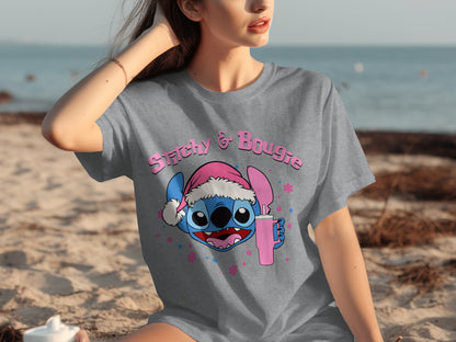 Stichy & Bougie Graphic Christmas T-Shirt