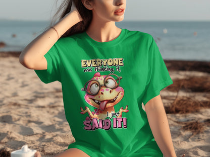 Funny Frog T-Shirt Everyone Was Thinking It Graphic Tee