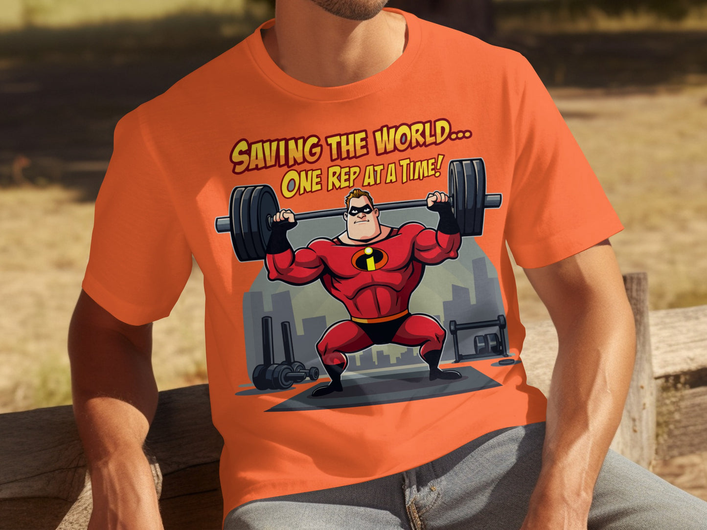 Saving the World One Rep at a Time Graphic T-Shirt