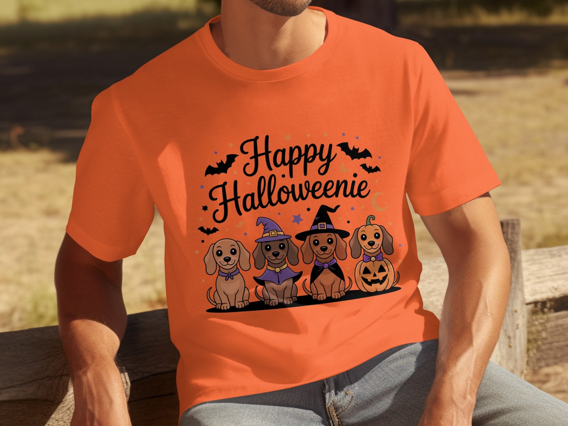 Happy Halloweenie Cute Dogs Halloween Themed Shirt