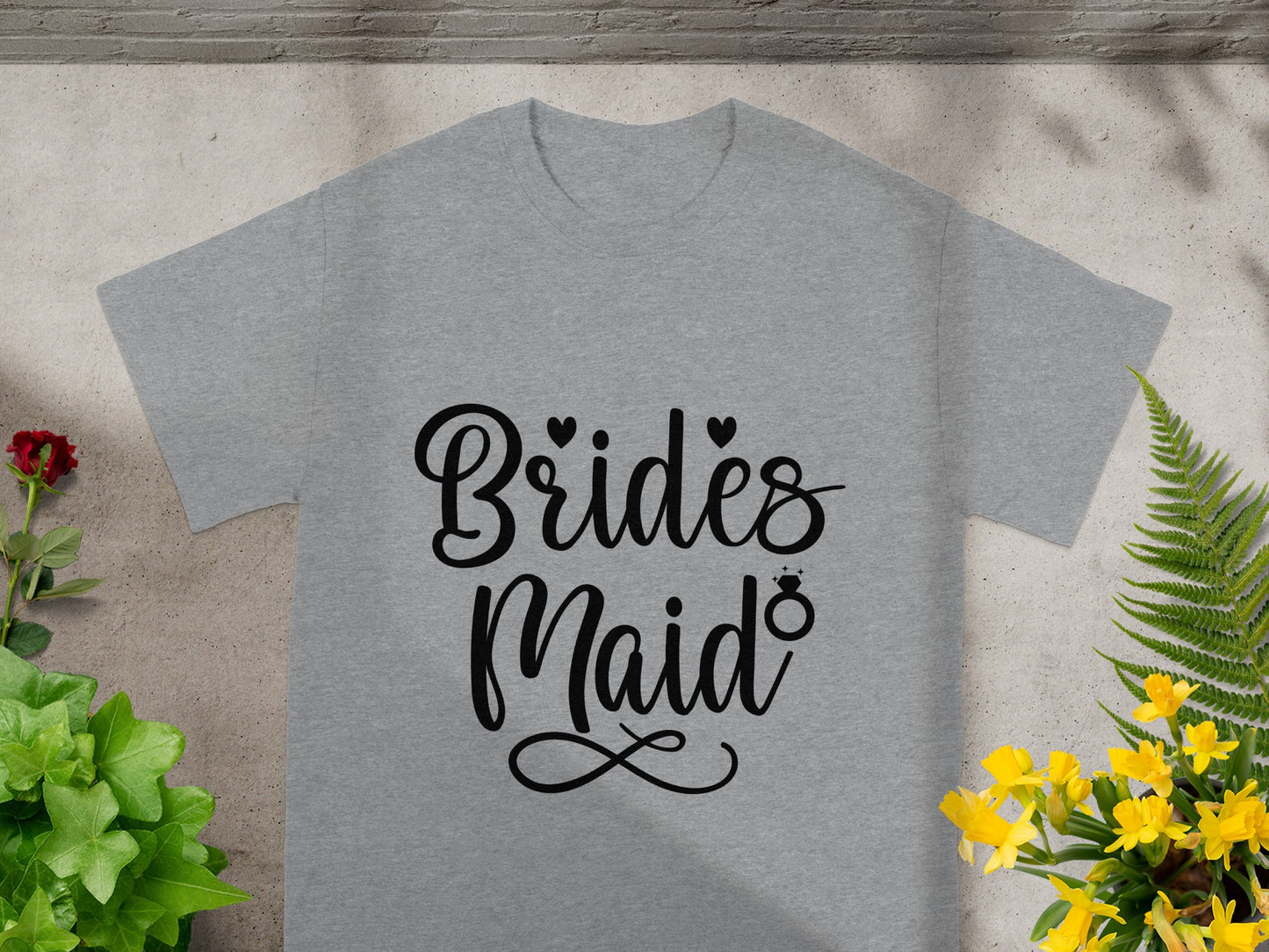 Brides Maid Elegant Graphic Tee Ideal for Bridesmaids