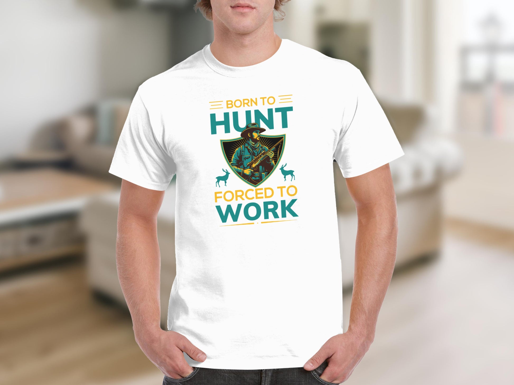 Born to Hunt Forced to Work T-shirt