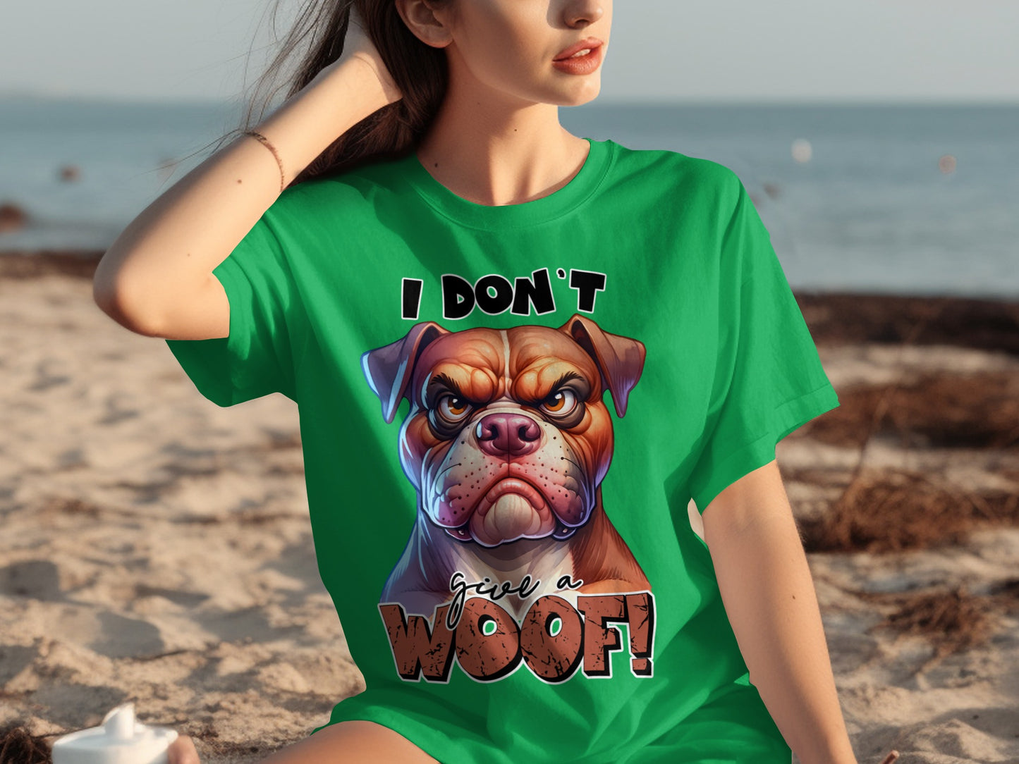 I Don't Give a Woof Bulldog Dog Lovers T-shirt