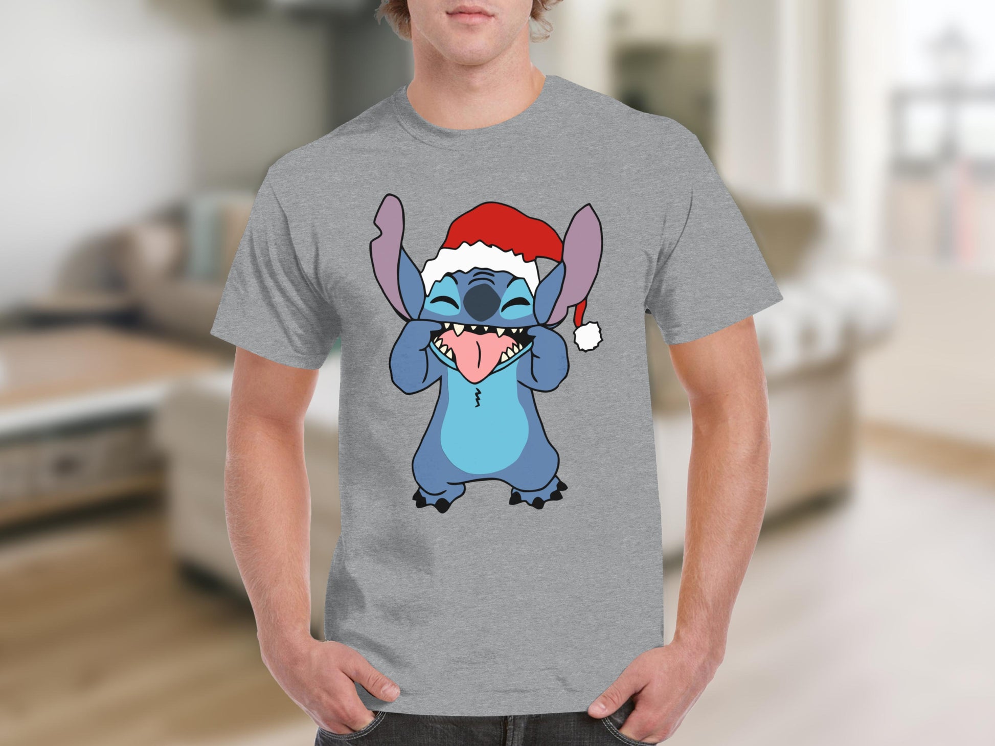 Cute Christmas Character with Santa Hat T-Shirt