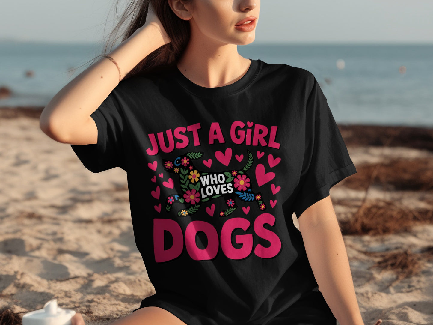 Just A Girl Who Loves Dogs Graphic Tee