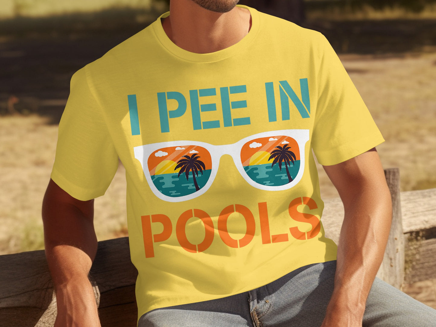 I PEE IN POOLS with Sunglasses Design Shirt