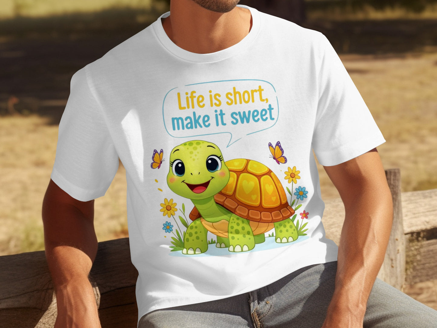 Life is Short Make It Sweet Turtle Graphic T-Shirt