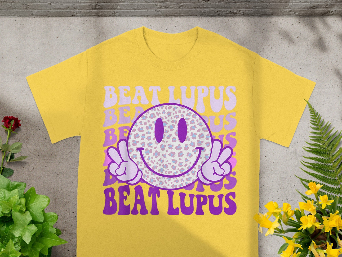 Beat Lupus Shirt with Peace Sign and Smiley Design
