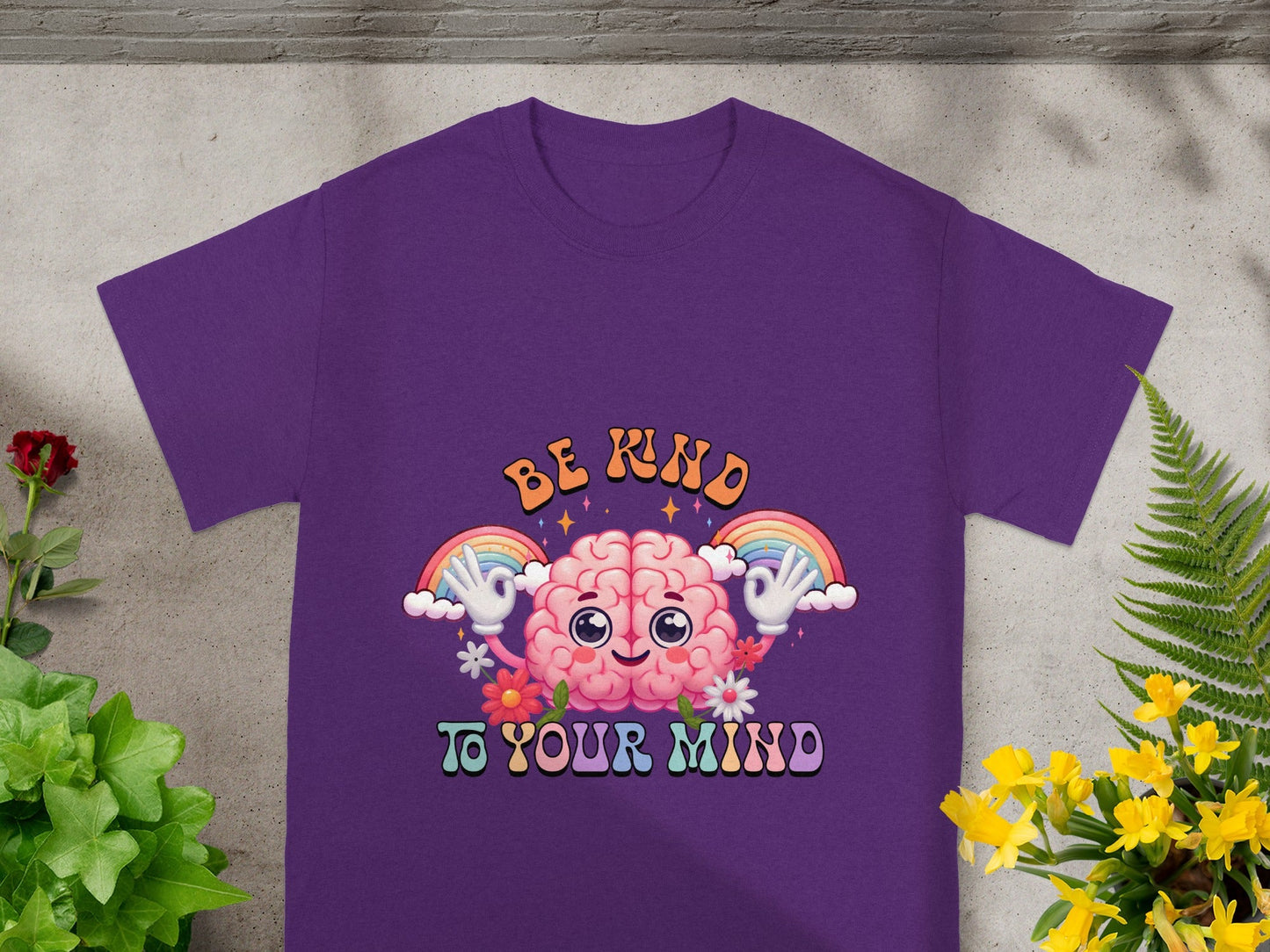 Be Kind To Your Mind Rainbow T-shirt