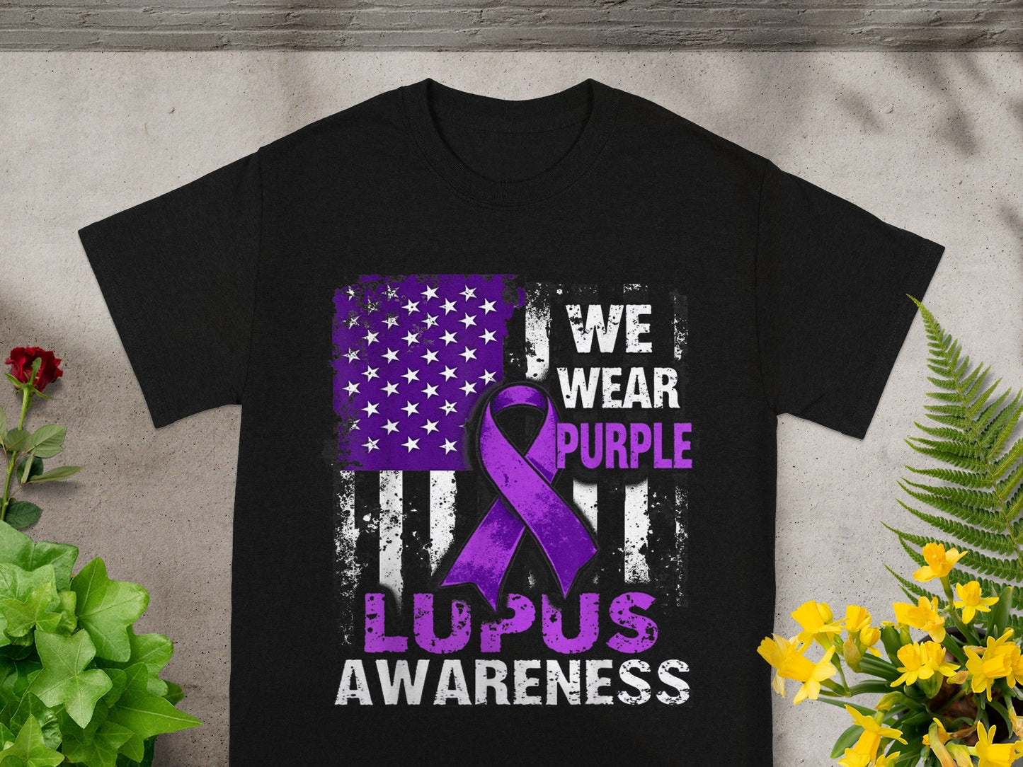 We Wear Purple Lupus Awareness Graphic T-Shirt