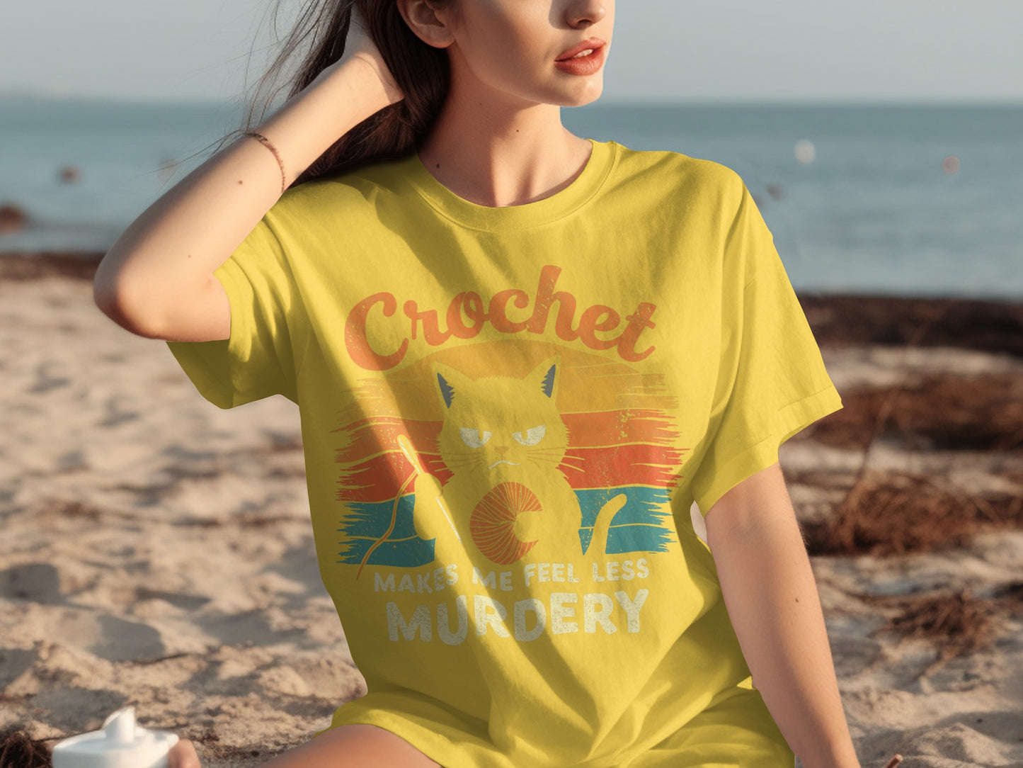Crochet Makes Me Feel Less Murdery T-Shirt