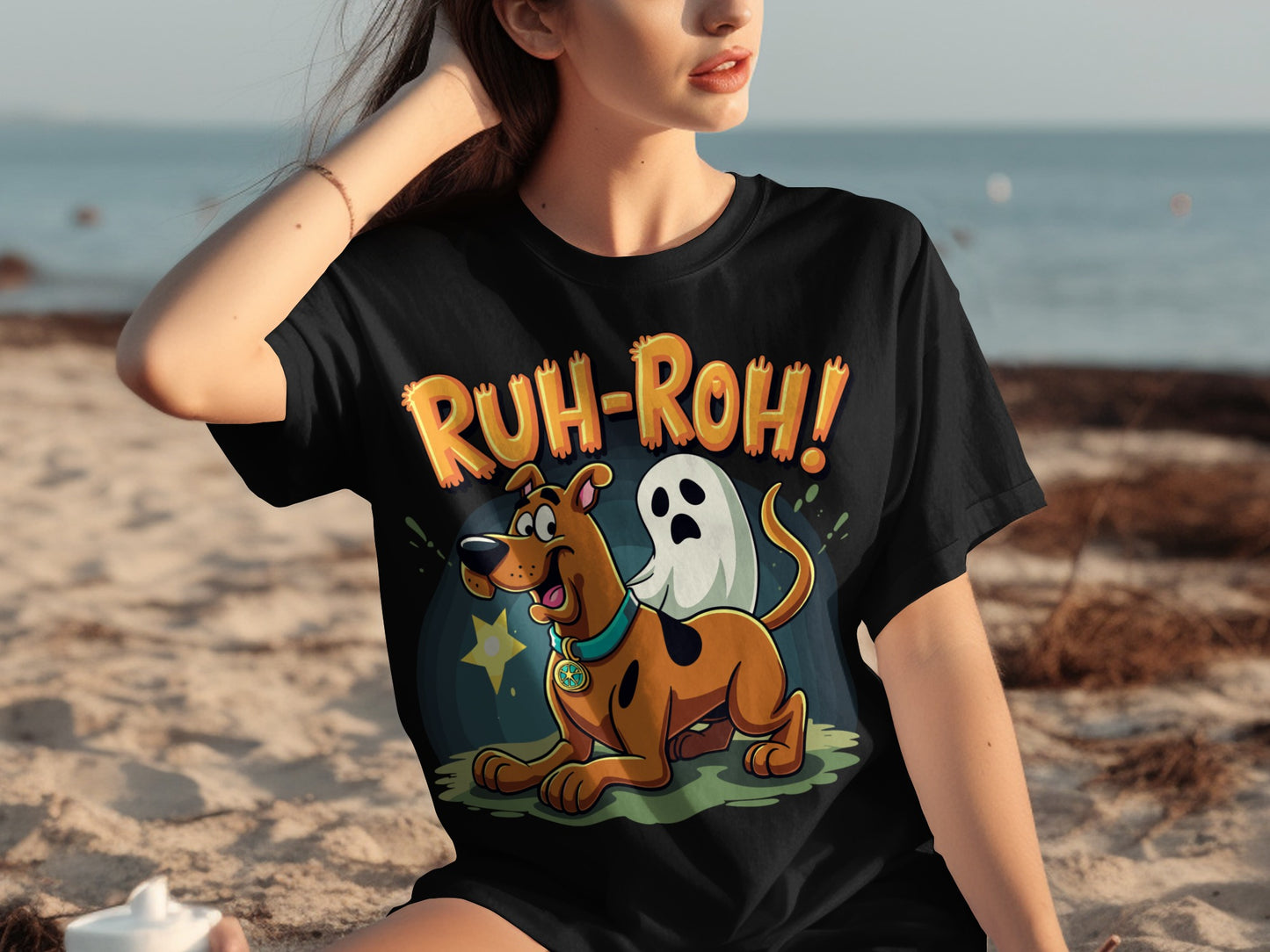 Ruh-Roh Scooby-Doo and Ghost Graphic Tee